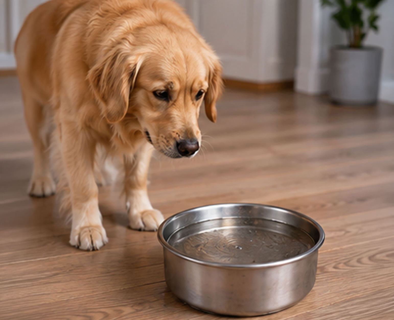A regular water bowl