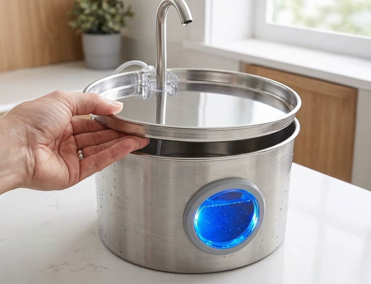 Stainless steel tank and tray