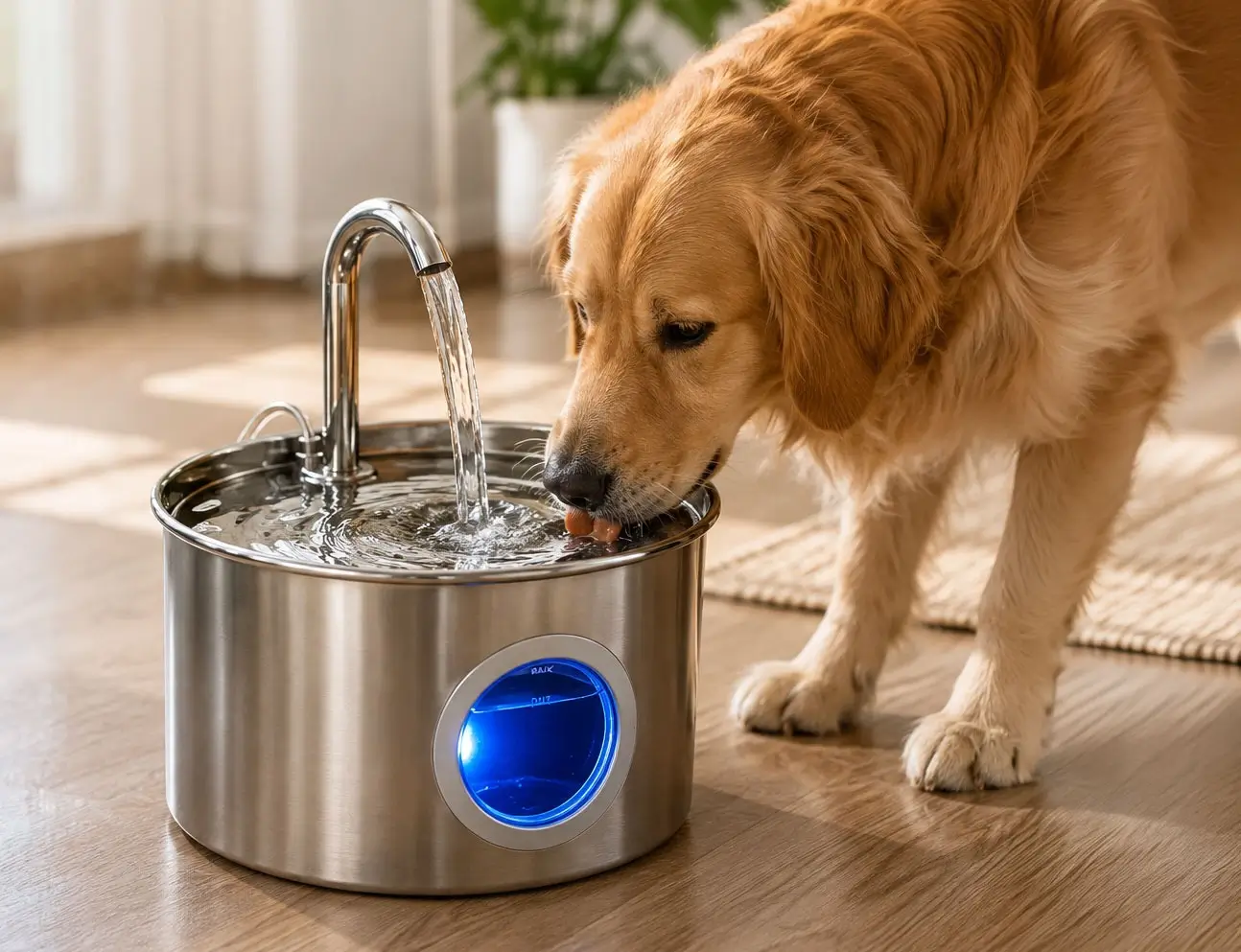 Dog drinking from AquaPaws